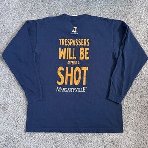 Vintage Jimmy Buffett Margaritaville “Trespassers” Long Sleeve Large Made in USA